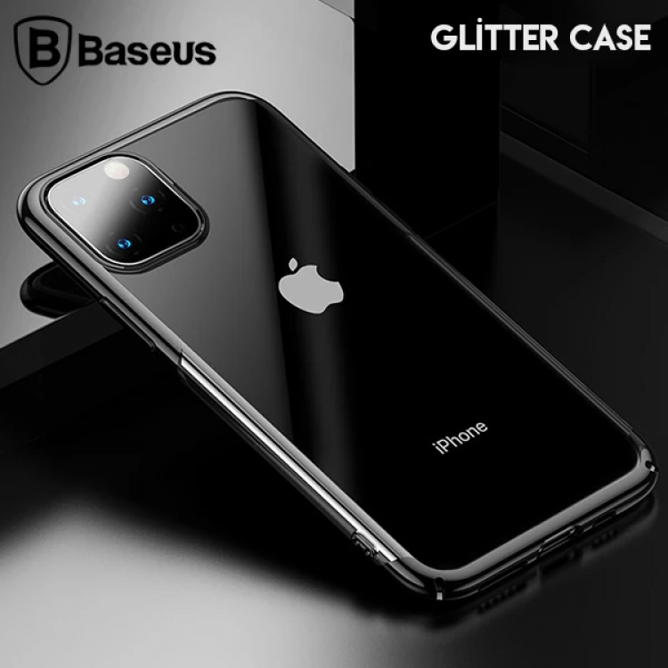 Baseus Glitter Case İPhone 11 Pro  Max 6.5  Şeffaf Lüx Silikon Kılıf-(5775)