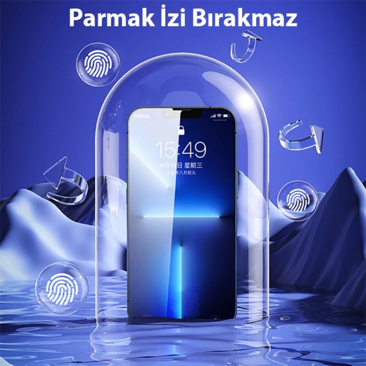 iPhone 13 Mini 5.4 Full Kaplama Hidrojel Film Full Ekran Koruyucu-(5775)