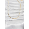 CM 14K Gold Renk Yassı Zincir Model 60 cm Kadın Kolye 5886