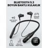 Ekranlı ve SD Kart Destekli Bluetooth 5.3 Boyun Bantlı Kulaklık