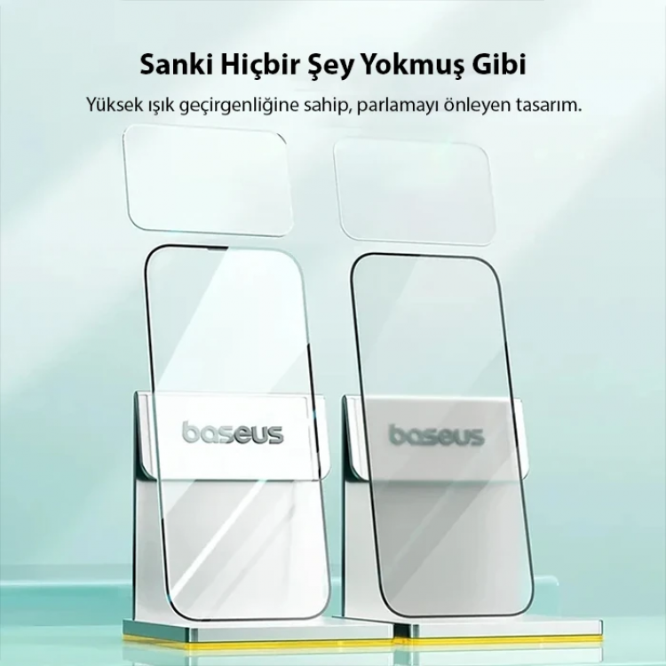 Baseus Crystal iPhone 15 Plus Full Koruma Eye-Protection Tempered Cam Ekran Koruyucu-(5775)