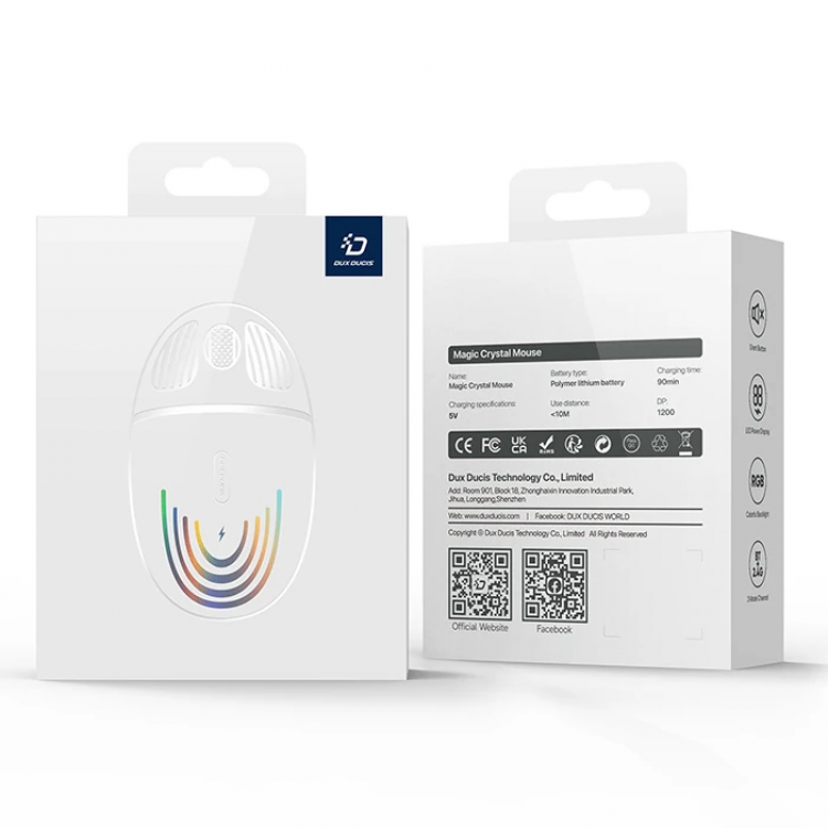 Dux Ducis CM Series Kablosuz Bluetooth 2.4GHz Şeffaf Mouse-(5775)