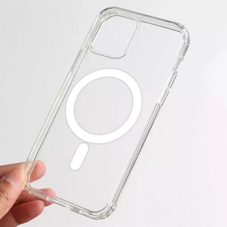 ALLY iPhone 13 Pro Max Magsafe Uyumlu Manyetik Kılıf Silikon Kılıf-(5775)