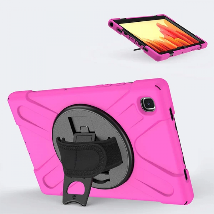 Galaxy Tab A7 10.4 SM-T500-T505-T507 Kılıf Shockproof 3 Katmanlı Standlı Zırh Kılıf Kalem Yerli-(5775)