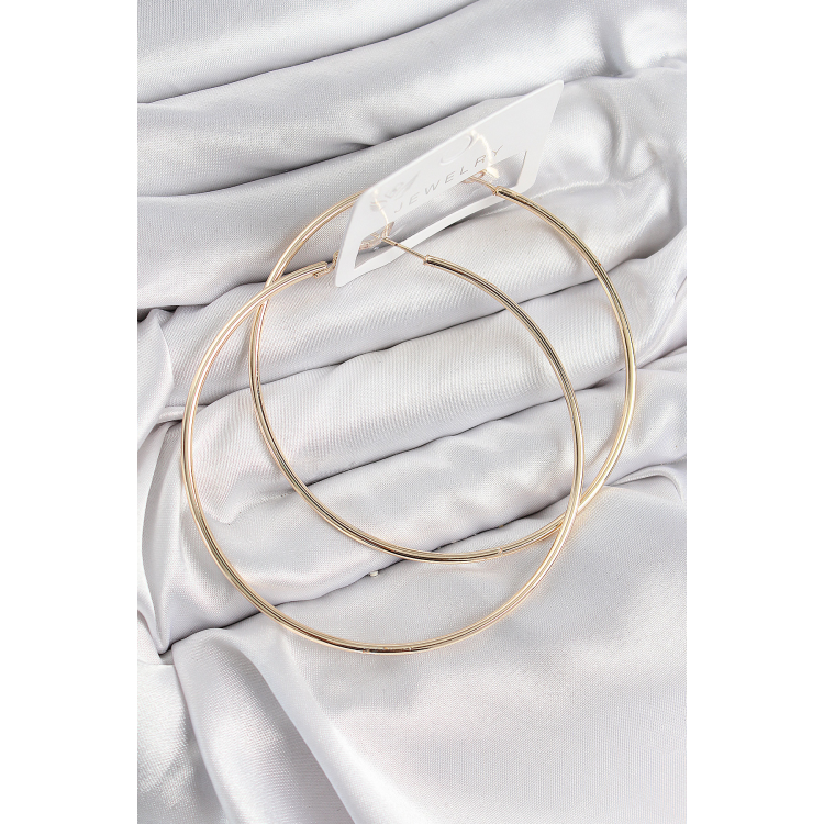 Pirinç Halka Model Gold Renk Kadın Küpe 5886