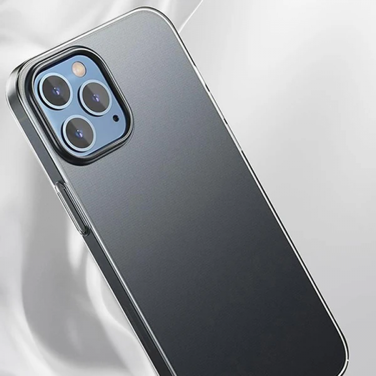 Baseus İPhone 12 Pro Max 6.7 Comfort İnce Şeffaf Kılıf Matte PP Kılıf-(5775)