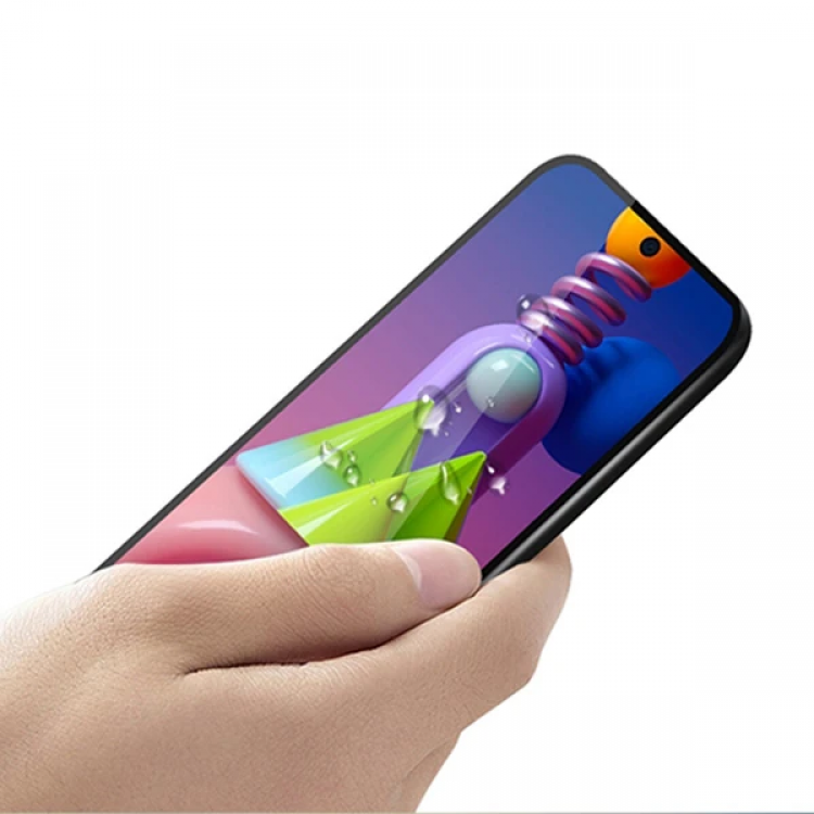 ALLY SM Galaxy M51 Full Glue Tempered Full Cam Ekran Koruyucu-(5775)