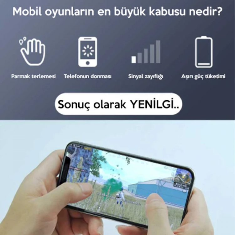 MEMO DL02  Telefonu Soğutma Fanı Radyatör (İPhone Kablo İle)-(5775)
