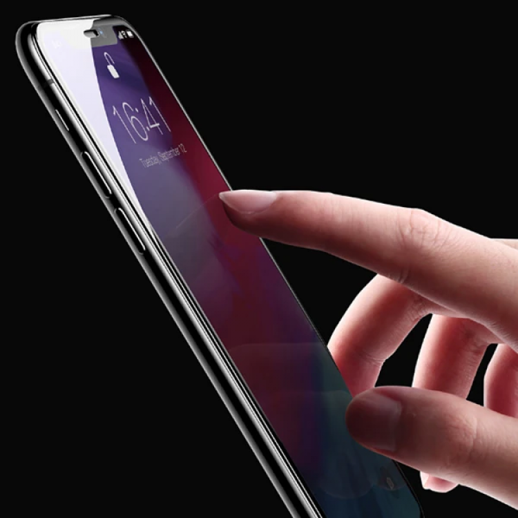 Baseus İphone 11 Pro 0.3mm Rigid Edge Anti Blue Light Kırılmaz Cam Koruyucu-(5775)