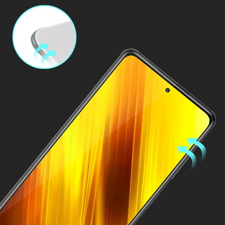 Xiaomi POCO X3 Full Glue Tempered Full Cam Ekran Koruyucu-(5775)