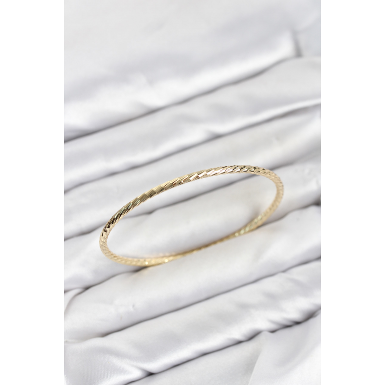 CM Gold Renk Lazer Kesim Model 65 mm Bilezik 5886