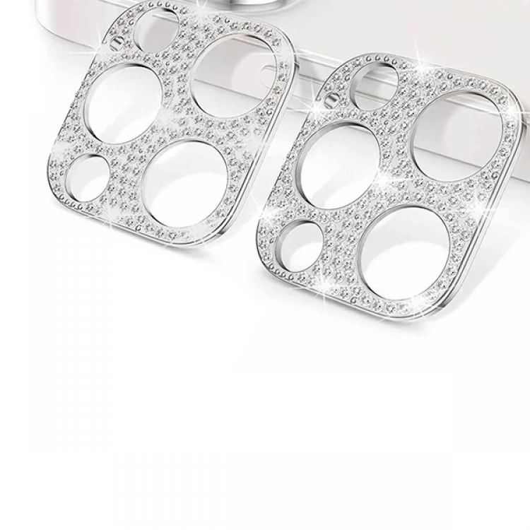 ALLY İPhone 12 Pro Max Kamera Koruyucu Lens Diamond Taş İşlemeli-(5775)
