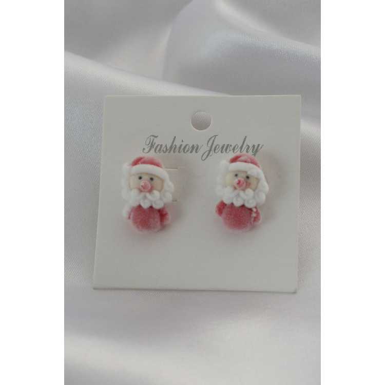 Kadife Noel Bebek Model Kadın Küpe 5886