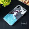 İphone X Xs 3d Diamond Elbise Şeffaf Silikon Kılıf-(5775)