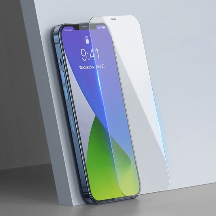 Baseus İPhone 12 Pro Max 6.7  0.3mm Ful Tempered Cam Ekran Koruyucu 2 Adet Set-(5775)