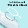 Baseus iPhone 15 Pro Crystal Serisi Manyetik Magsafe Silikon Kılıf + Tempered Ekran Koruyucu Set-(5775)