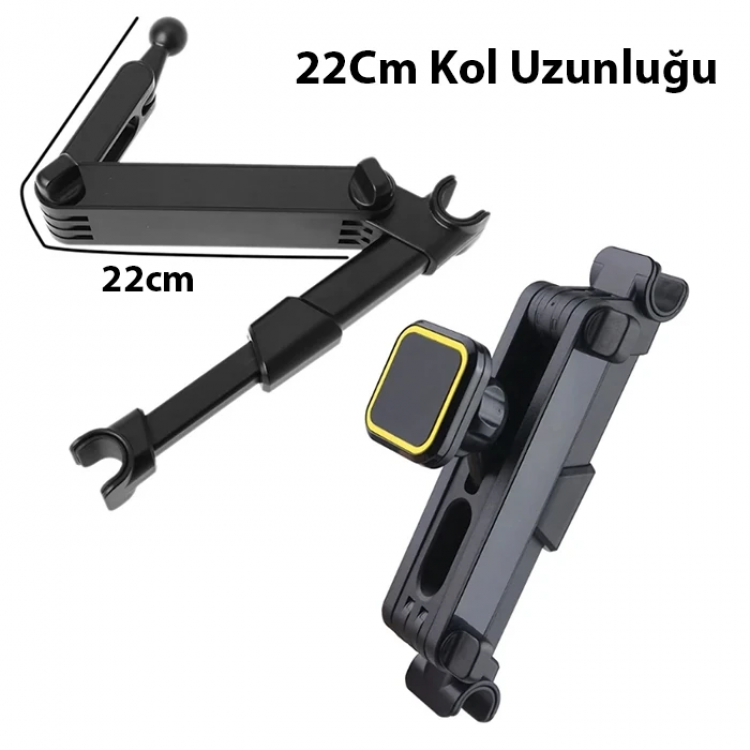ALLY LF-072B Koltuk Arkası Araç içi Mıknatıslı Manyetik Telefon Tutucu-(5775)