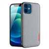 Dux Ducis Fino Serisi iPhone 12 -12 Pro 6.1inç Kılıf Premium Dokuma Silikon Kılıf-(5775)