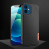 Dux Ducis Fino Serisi iPhone 12 -12 Pro 6.1inç Kılıf Premium Dokuma Silikon Kılıf-(5775)