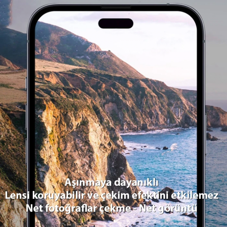 Ally iPhone 15-15 Plus Full Tempered Kamera Lens Koruma Camı-(5775)