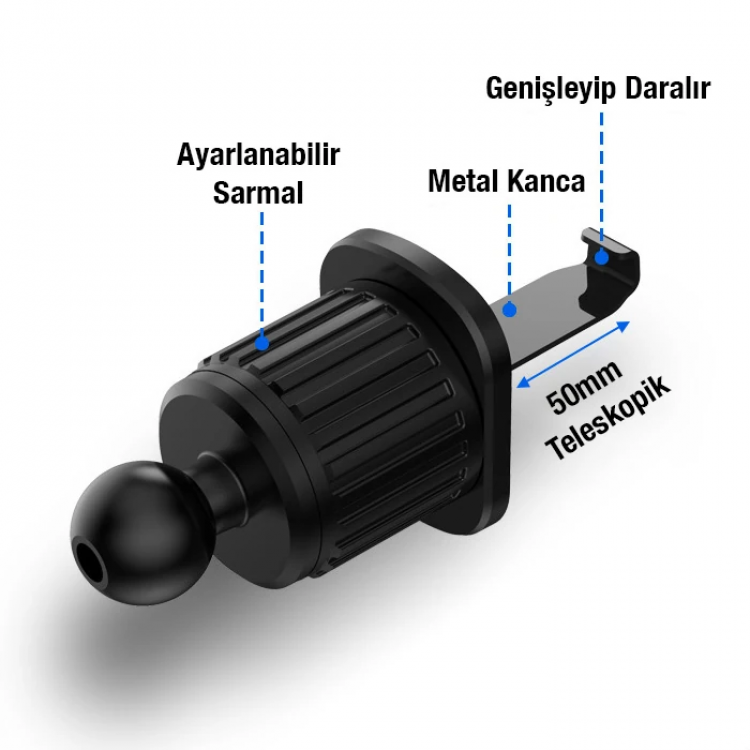 ALLY Z1S Araç İçi Havalandırma Telefon Tutucu-(5775)
