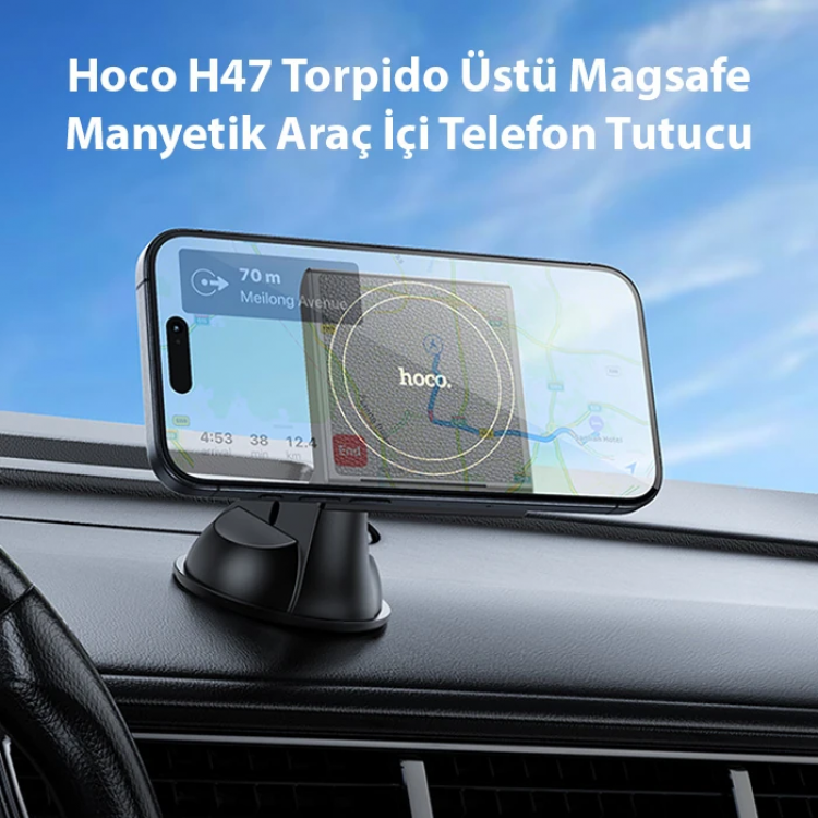 Hoco H47 Torpido Üstü Magsafe Manyetik Araç İçi Telefon Tutucu-(5775)