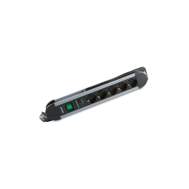 S-LINK Swapp SPGKS05 5 Soket Akım Korumalı Priz 1.5Mt Kablo 900 Joule (Gri) %100 Bakır(1923)
