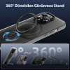ALLY iPhone 15 Pro İçin Magsafe Uyumlu Standlı Manyetik Silikon Kılıf-(5775)