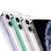 ALLY İPhone 12 Pro 6.1 Metal Görünümlü Darbeye Dayanıklı Silikon Kılıf-(5775)