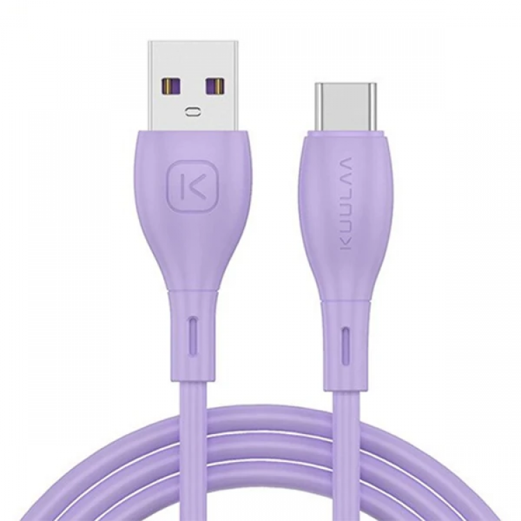 KUULAA Liquid Silicone USB Type C QC3.0 Hızlı Şarj Kablosu 1metre-(5775)
