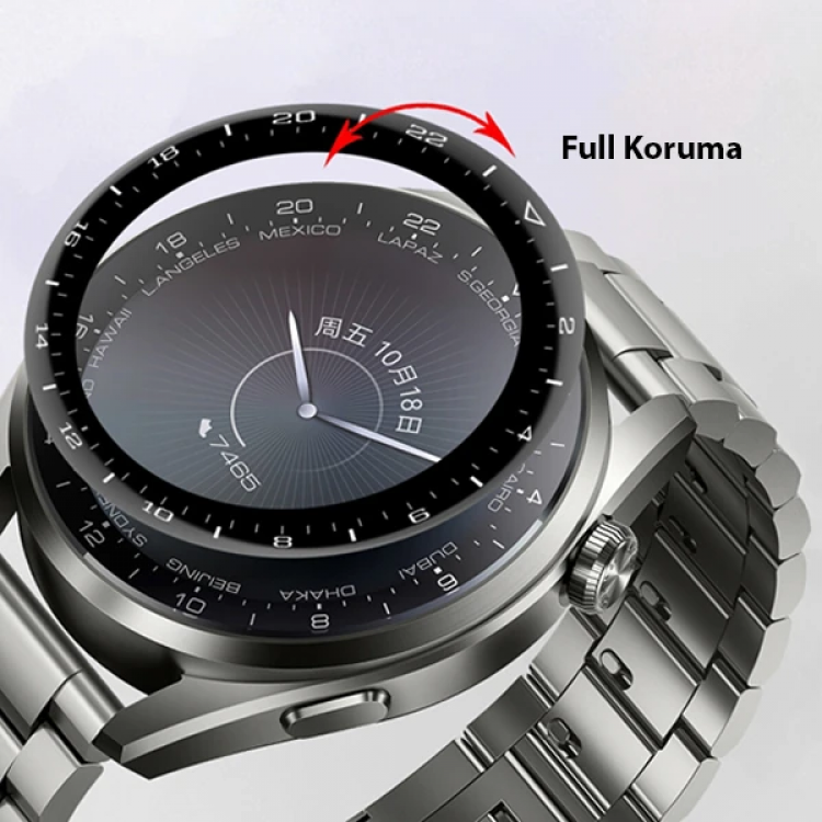 Huawei Watch 3 Pro 3D Full Kaplama Ekran Koruyucu PET+PMMA-(5775)