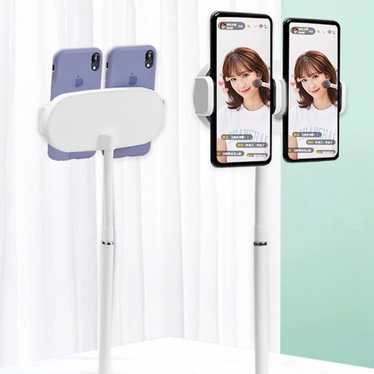 ALLY Masa Üstü 2 Telefon Tutucu Stand YoutuberCanlı Yayın Selfie TikTok Makeup-(5775)