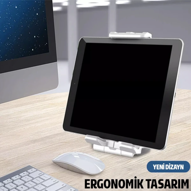ALLY PB-47B Askılı Katlanabilen Çok İşlevli Tablet -Telefon Standı Tutucu-(5775)