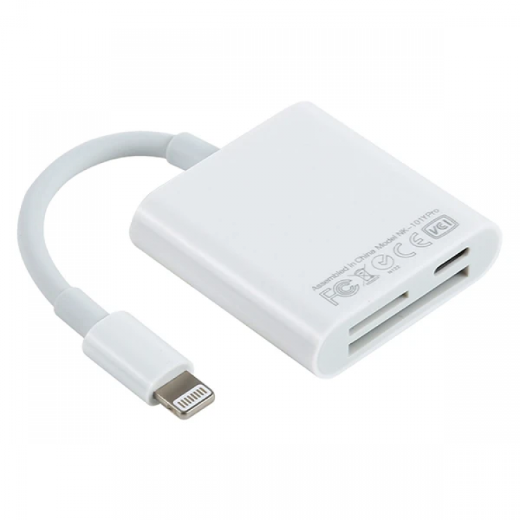 ALLY NK-101Y Pro 3 İn 1 İPhone Lightning to SD-TF Çevirici Adaptör-(5775)
