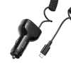 HOCO NZ11A 30W 2 USB+ Type-C Girişli iPhone Kablolu Araç Çakmaklık Şarj Aleti-(5775)