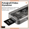 ALLY SW1V-PRO Type-c To USB3.0 3adet+ 3.5mm+ HDMI+ VGA+ SD + TF + Ethernet Çoğaltıcı Transparan Hub-(5775)