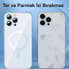 Baseus Crystal iPhone 13 Pro Magsafe Silikon Kılıf + Tempered Ekran Koruyucu Set-(5775)