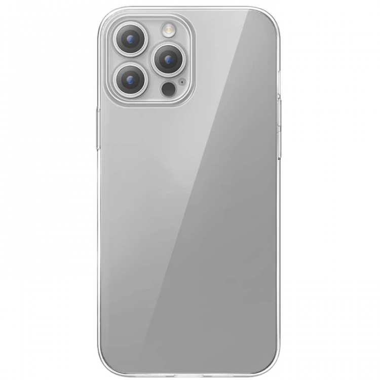 Baseus iPhone 15 Pro Schott Serisi Şeffaf Silikon Kılıf + Tempered Ekran Koruyucu Set-(5775)