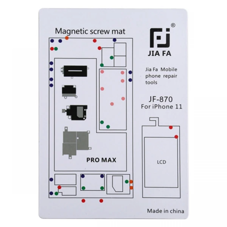 JIAFA JF-870 iPhone 11 Pro Max Mıknatıslı Çalışma Hasırı Vida Gostergeli-(5775)