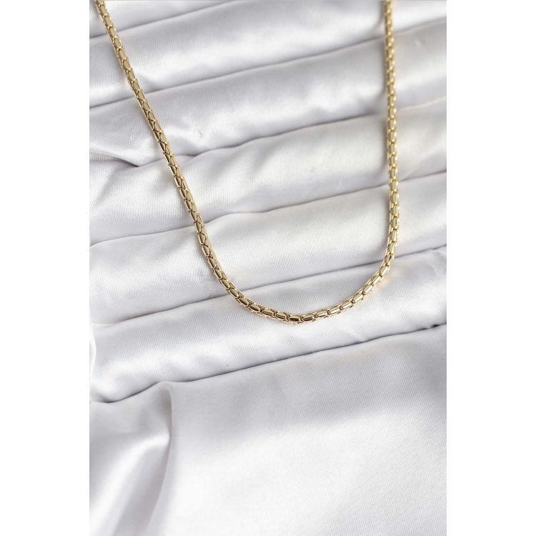 14K Gold Renk Kaplama Zincir Model CM Kadın Kolye 5886