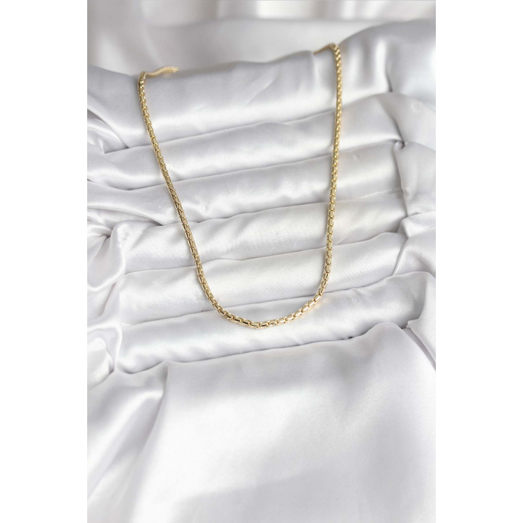 14K Gold Renk Kaplama Zincir Model CM Kadın Kolye 5886