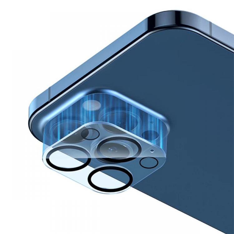 BASEUS iPhone 12 Pro 6.1 3D Full Kaplama Kamera Koruyucu Cam 2 Adet Set-(5775)