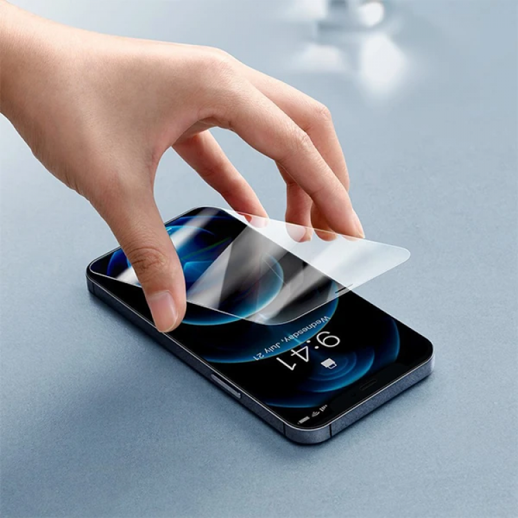 Baseus iPhone 12 Pro Max 6.7 0.3mm HD Anti-drop Tempered Kırılmaz Cam Ekran Koruyucu 2 Adet-(5775)
