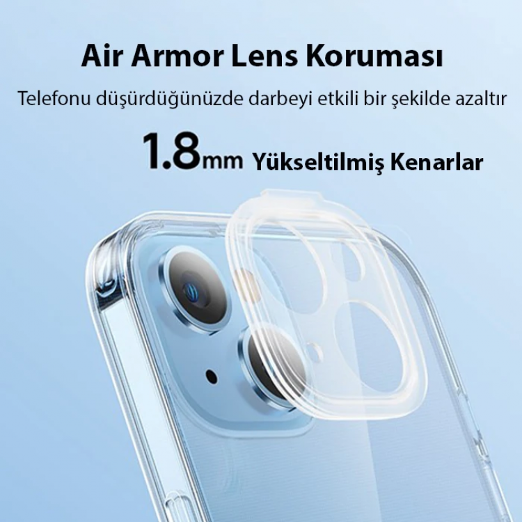Baseus Illusion Series iPhone 14 Plus 6.7 Silikon Kılıf + Tempered Ekran Koruyucu + 4x Kamera Koruyu-(5775)
