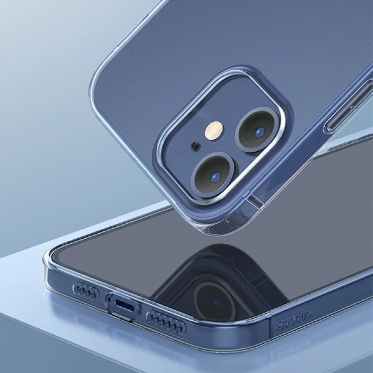 Baseus Simple Case İPhone 12 Mini 5.4 İnce Silikon Şeffaf Kılıf-(5775)