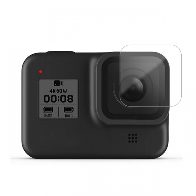 GOR Gopro Hero 8 2in1 Darbe Emici Ekran Koruyucu 2 SET-(5775)