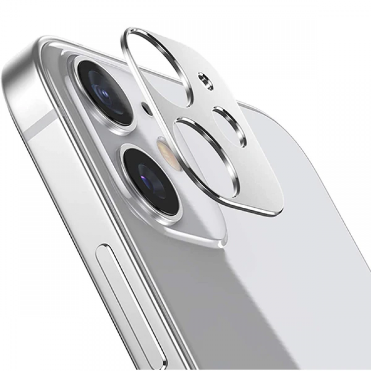 İPhone 12 3D Metal Kamera Koruyucu Metal Lens-(5775)