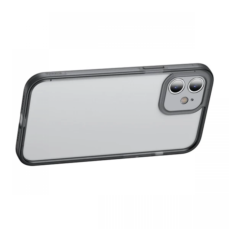 Baseus iPhone 12 Mini Kamera Lens Koruyuculu Frame Kılıf-(5775)