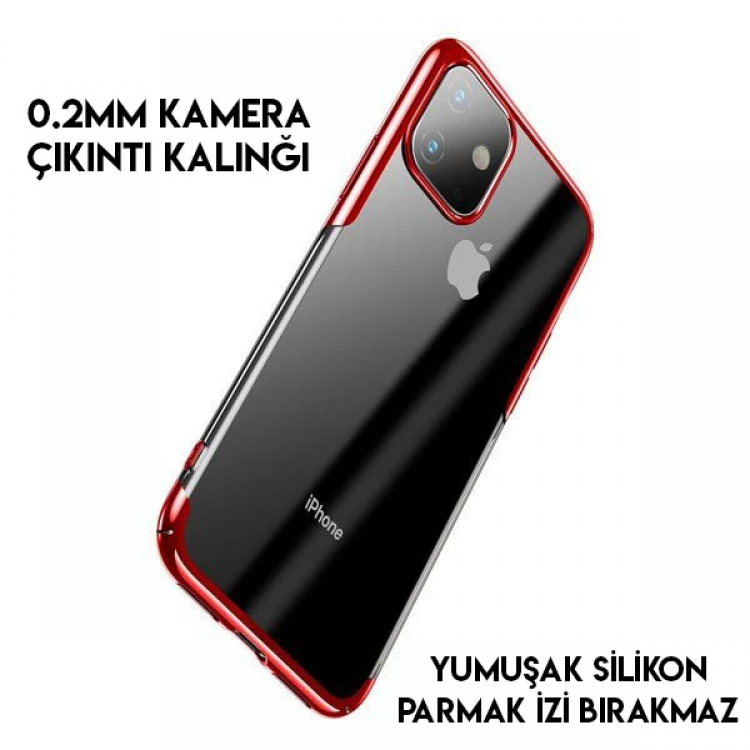 Baseus Shining Case İPhone 11 Pro Max 6.5 Ultra ince Silikon Kılıf-(5775)