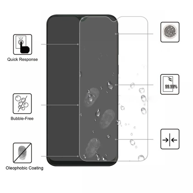 Ally Samsung Galaxy M10Xiaomi Redmi Note 8 Tempered Kırılmaz Cam Ekran Koruyucu-(5775)